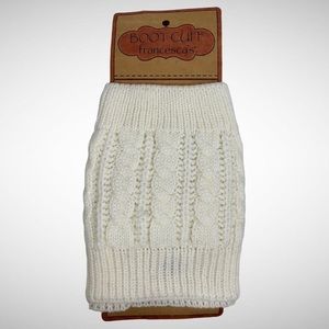 Francesca’s Boot Cuff Cable Knit Boot Topper New One Size